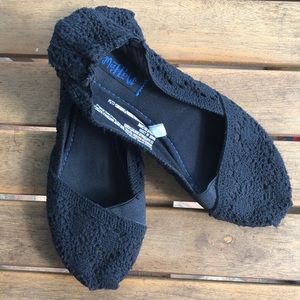 Mad Love Black Crochet Shoes